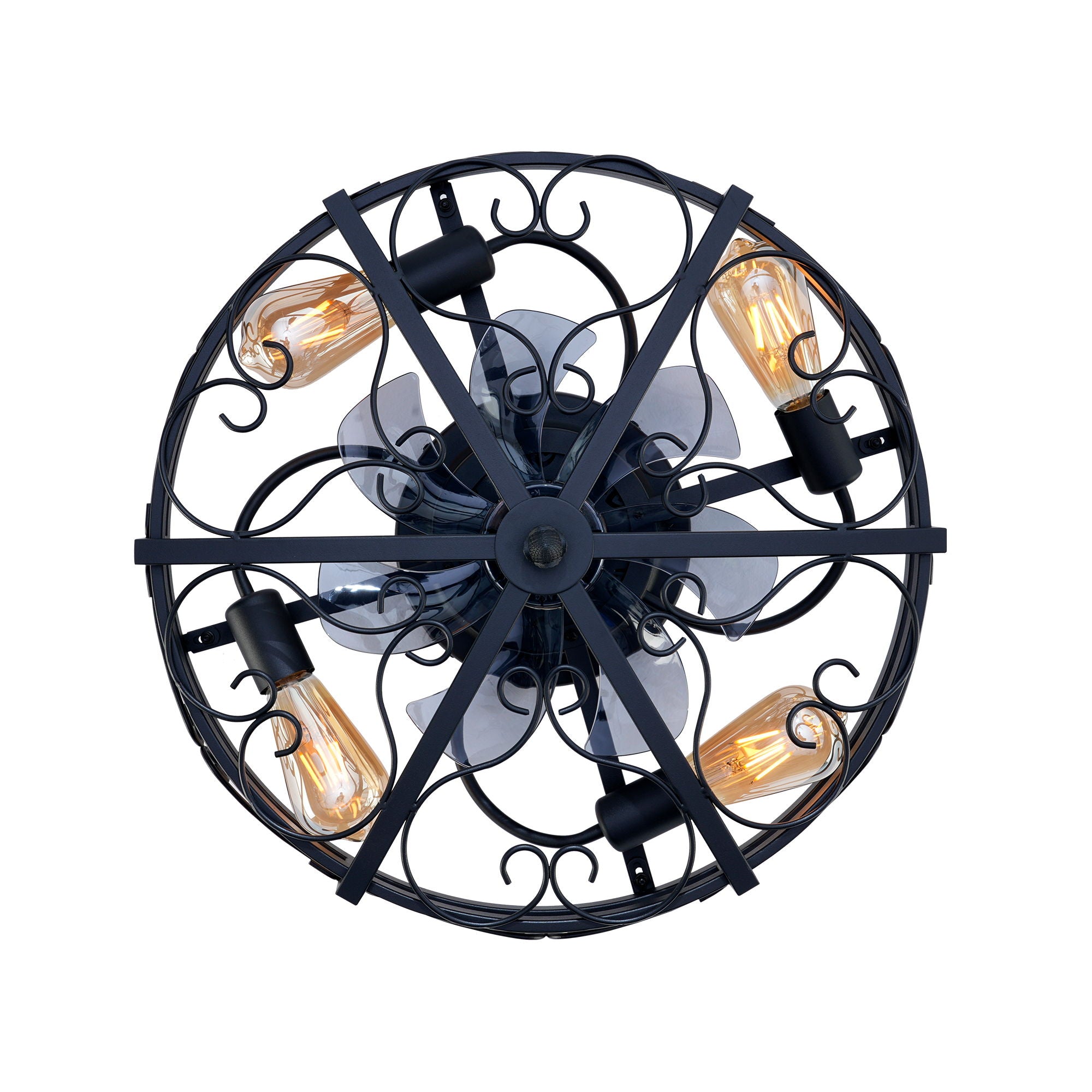 Mounting Type Ceiling Fan, Reversible Motor, DC Remote Control, 6 Speed Ceiling Fan - Matte Black