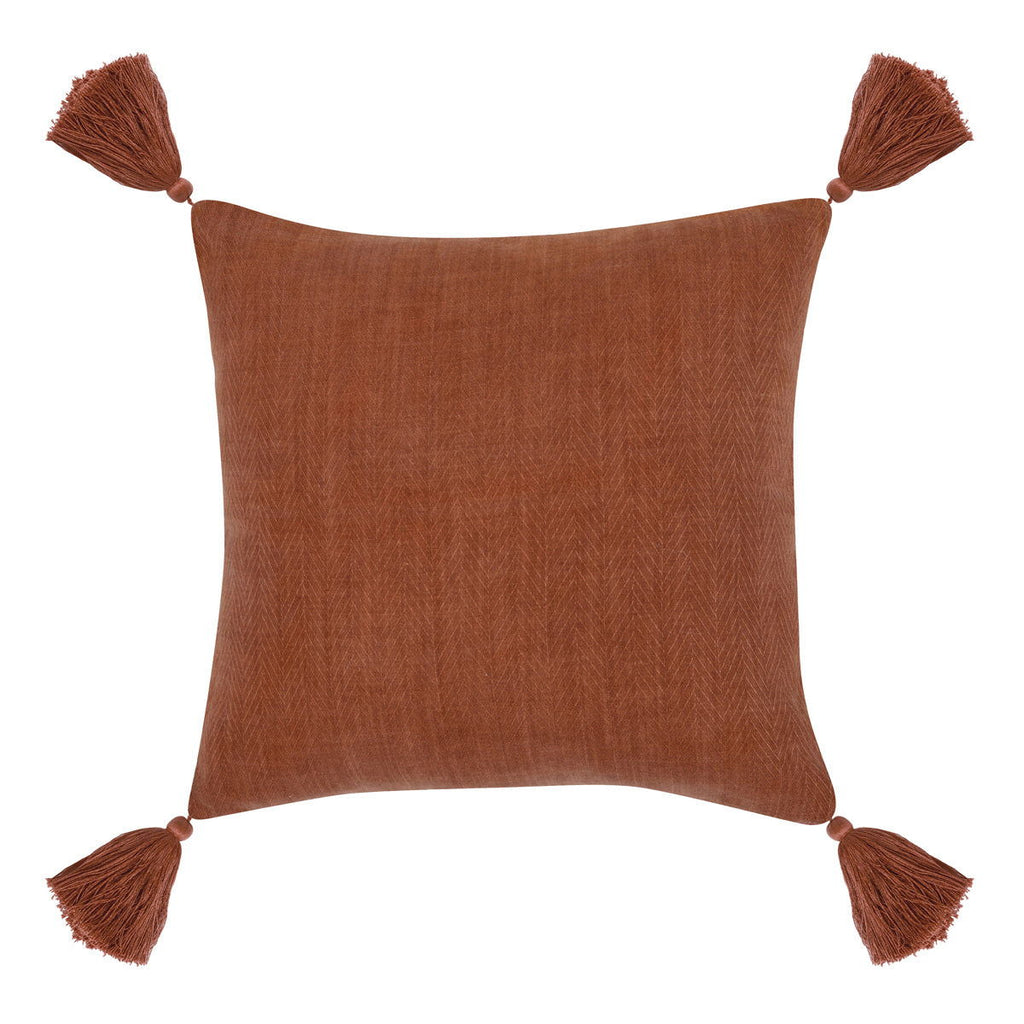 Indoor/Outdoor - Karo Pillow - Red Clay