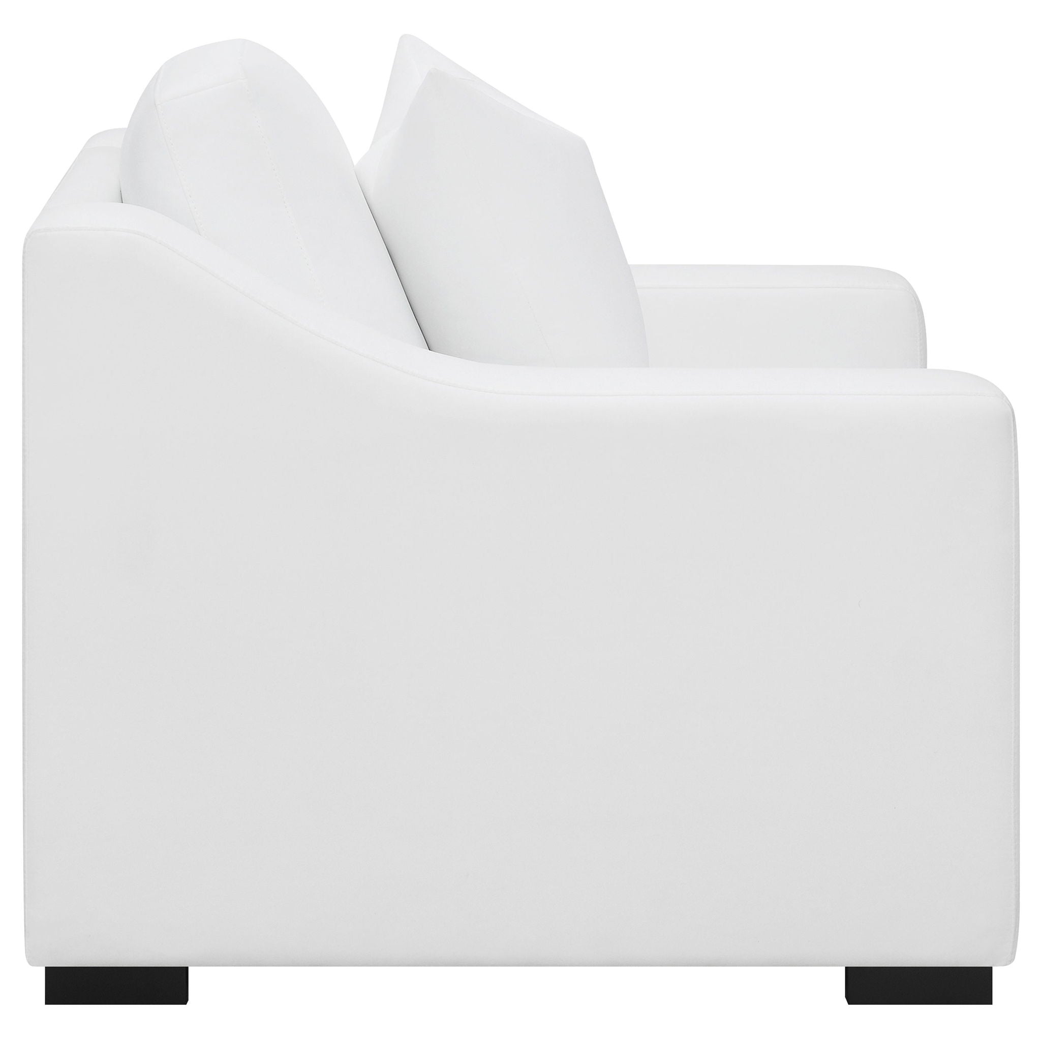 Chelan - Upholstered Sloped Arm Accent Chair - White