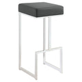 Upholstered Bar Stool With High-Shine Legs