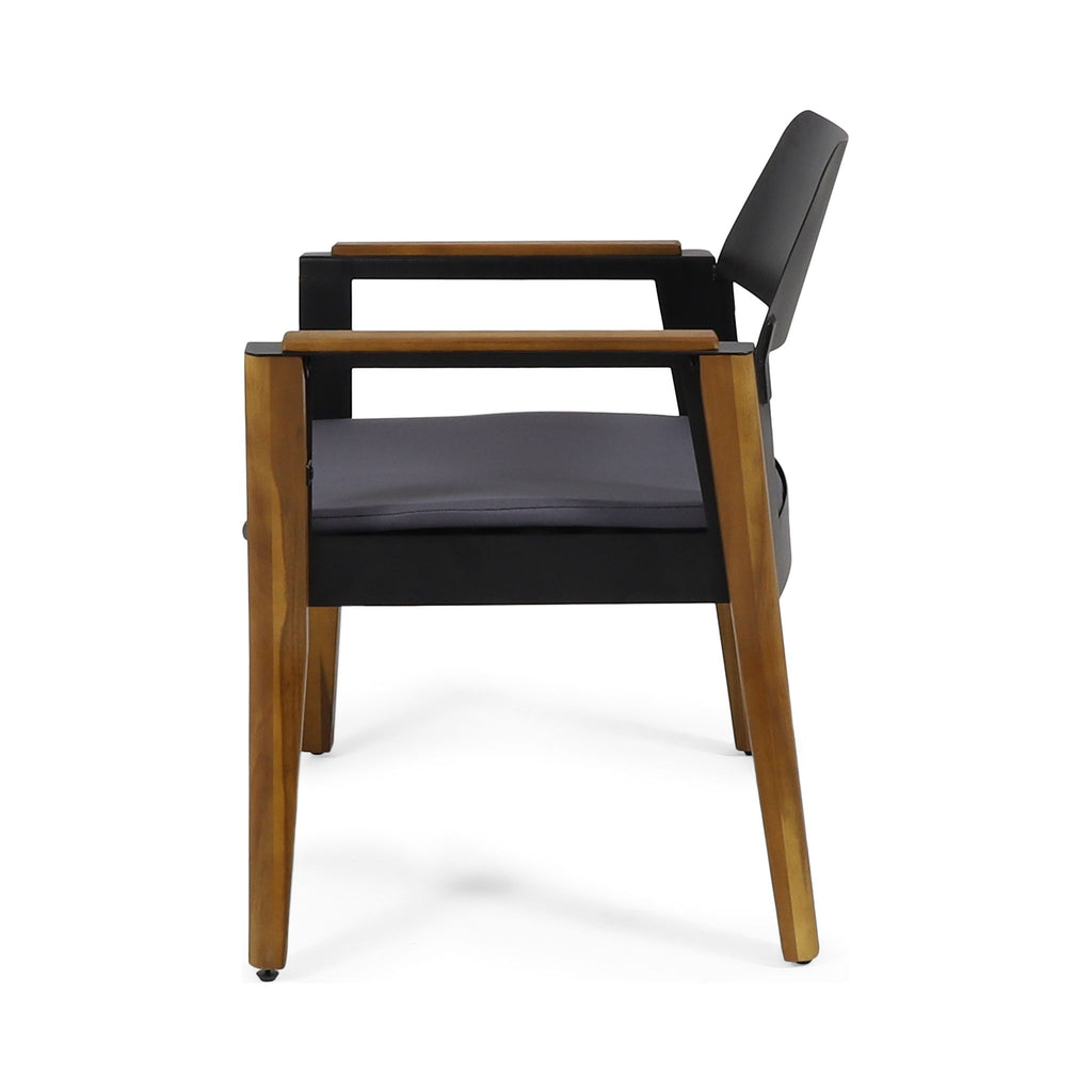 Soho - Transitional Style Outdoor Club Chair (Set of 2) With Cushions - Teak