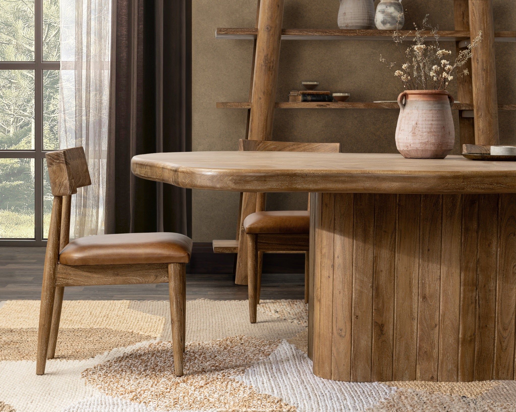 Alvaro - 65" Dining Table - Golden Wheat