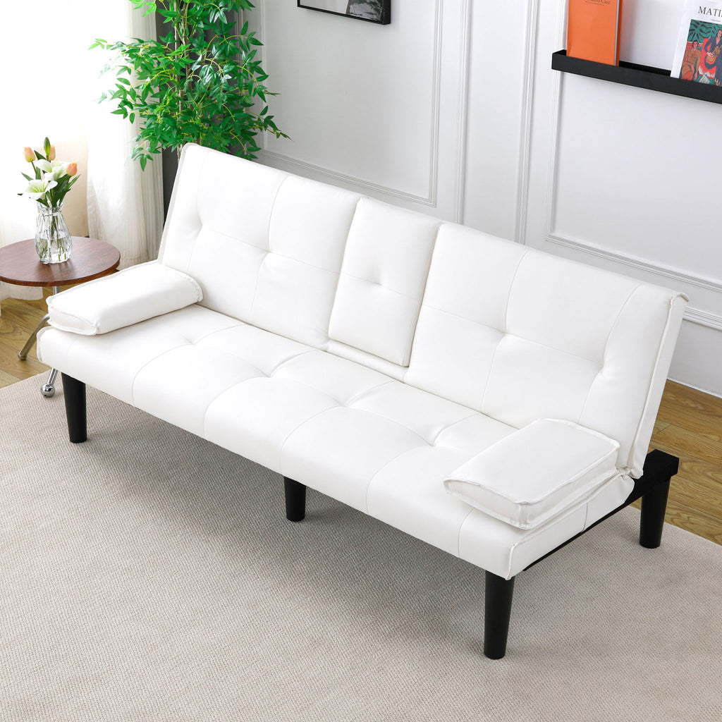 Sofa Bed With Foldable Design And Cup Holder