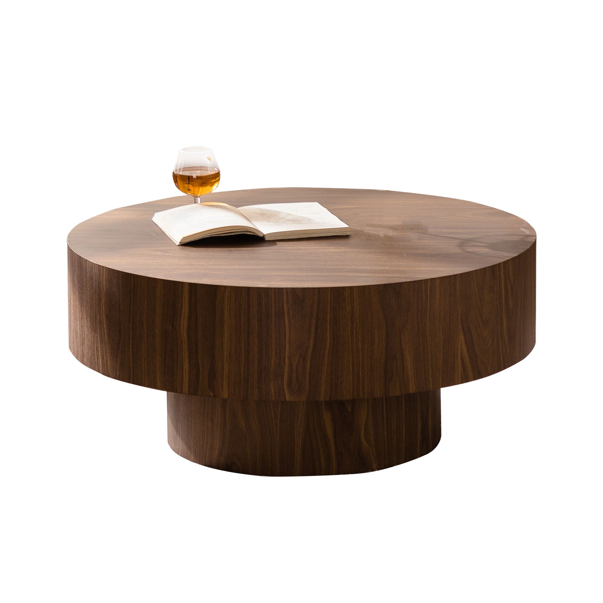 Round Coffee Table For Living Room - Walnut
