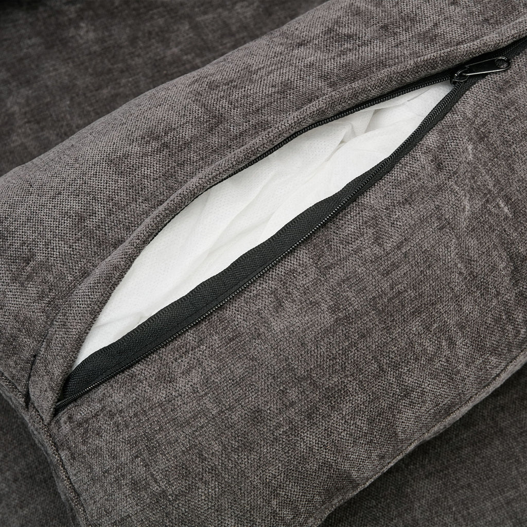 Cozy Upholstered 3 Seater Sofa With Double Cushion