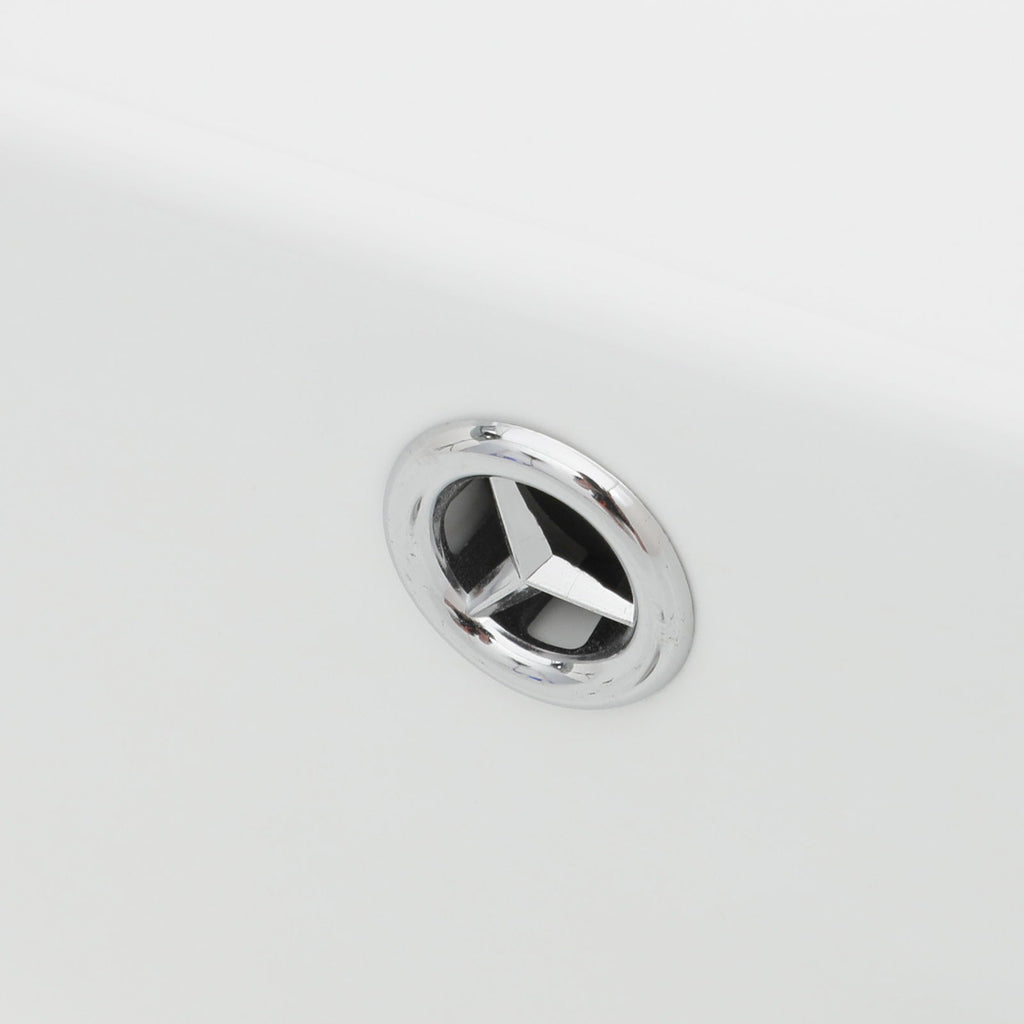 Wall Mounted Bathroom Sink With Towel Bar And Faucet - White / Black
