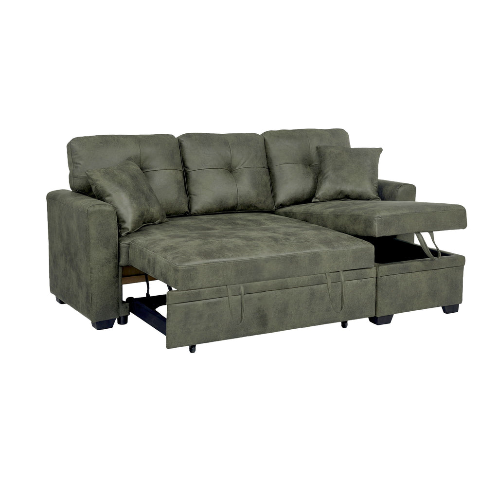 Sectional Sofa With Pull Out Bed, Reversible Chaise