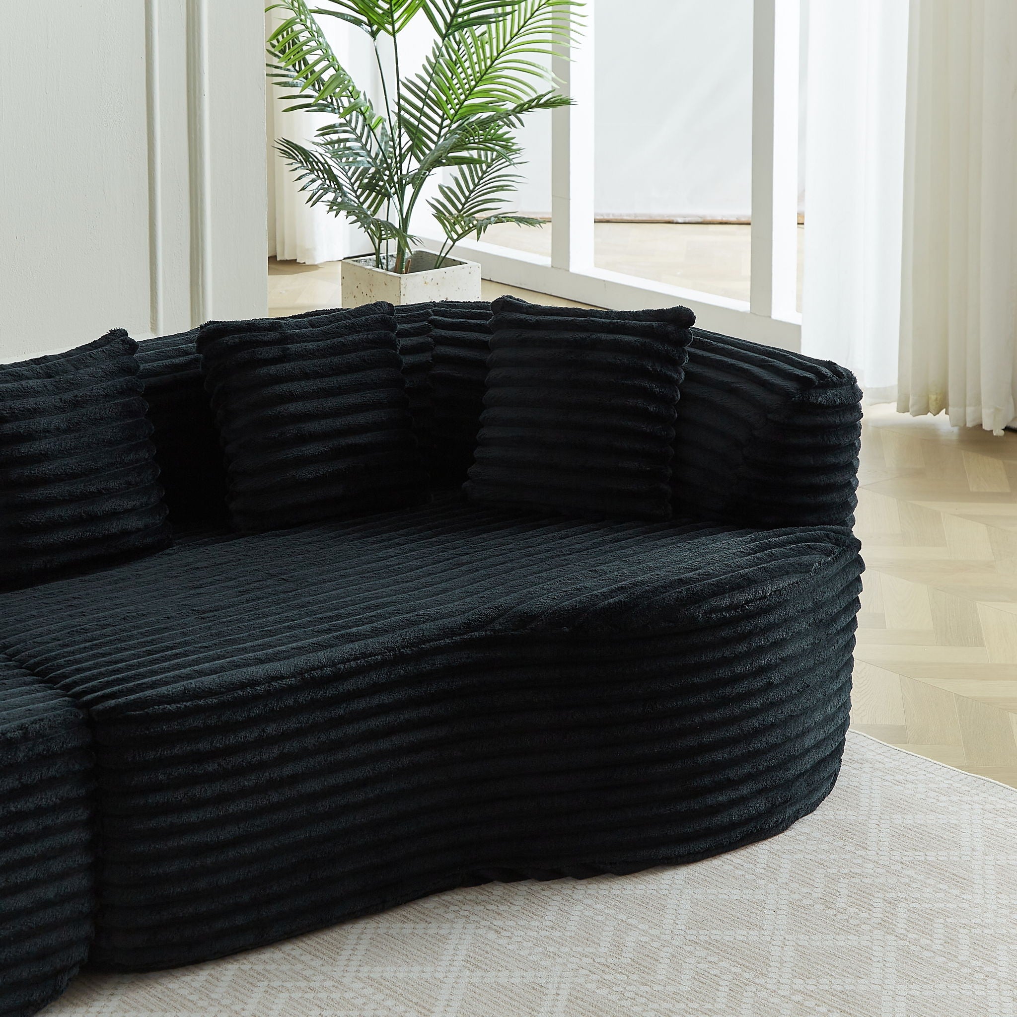 Sectional Sofa, Oversized 4 Seater With Deep Seat Design
