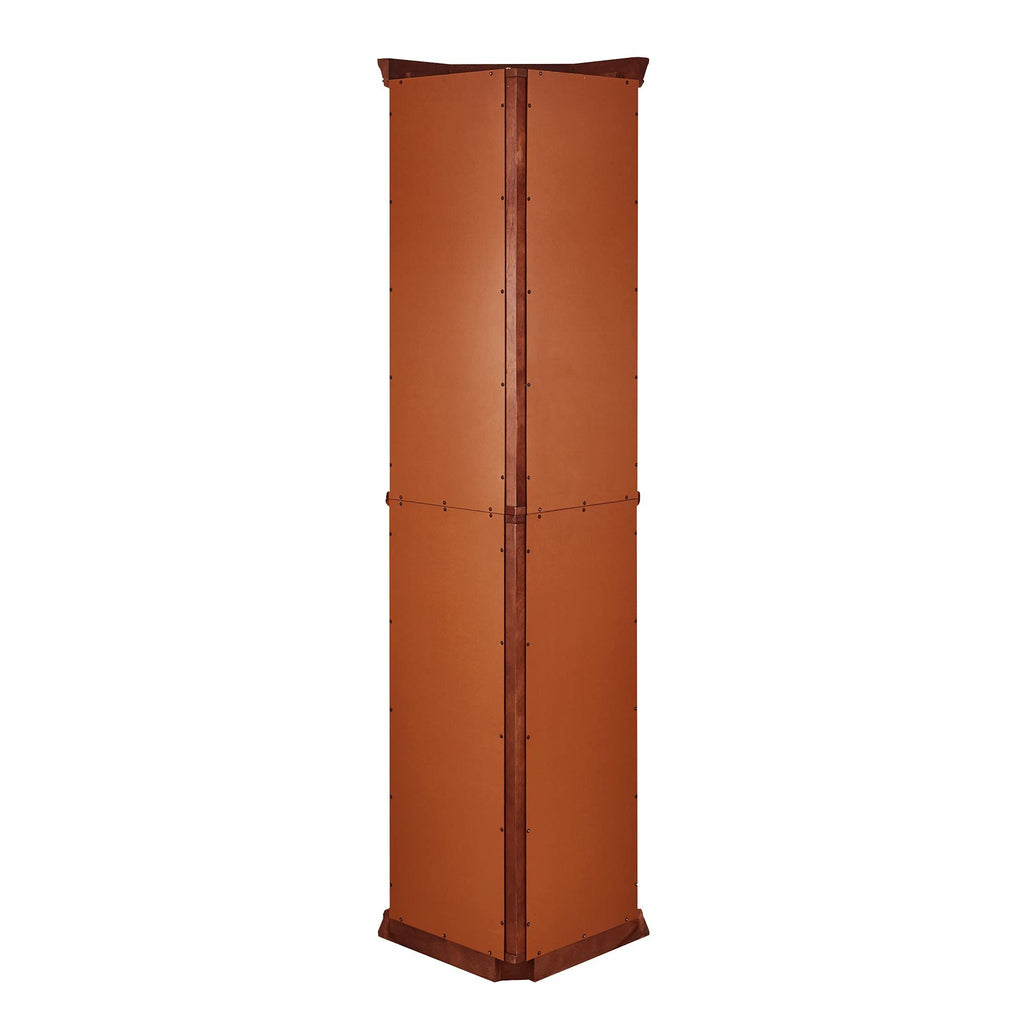 Corner Curio Cabinet With Lights, Adjustable Tempered Glass Shelves, Mirrored Back, Display Cabinet (E26 Light Bulb Not Included)