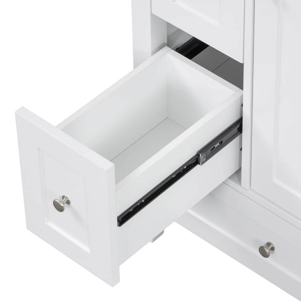 Modern Bathroom Vanity With Storage, Adjustable Shelf