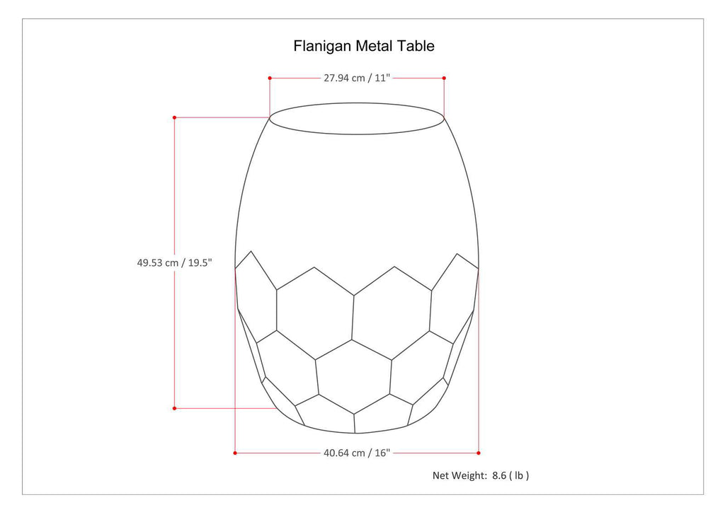 Flanigan - Hand Crafted Metal Accent Table