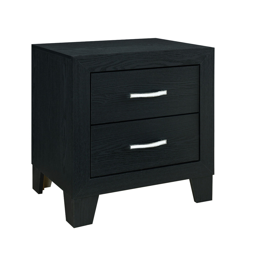 Carlos - 5 Pieces Queen Bedroom Set, Modern Design - Black