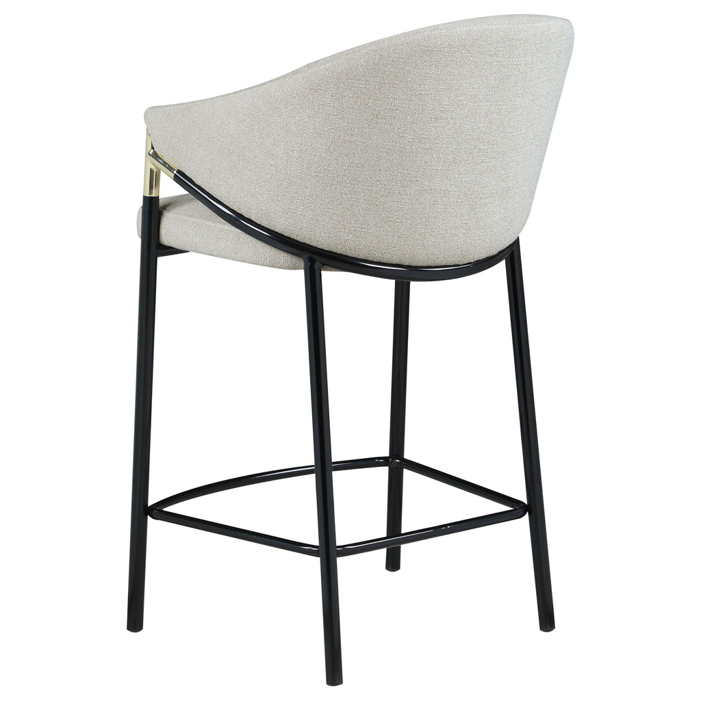 Sloped Arm Counter Stools (Set of 2) - Beige