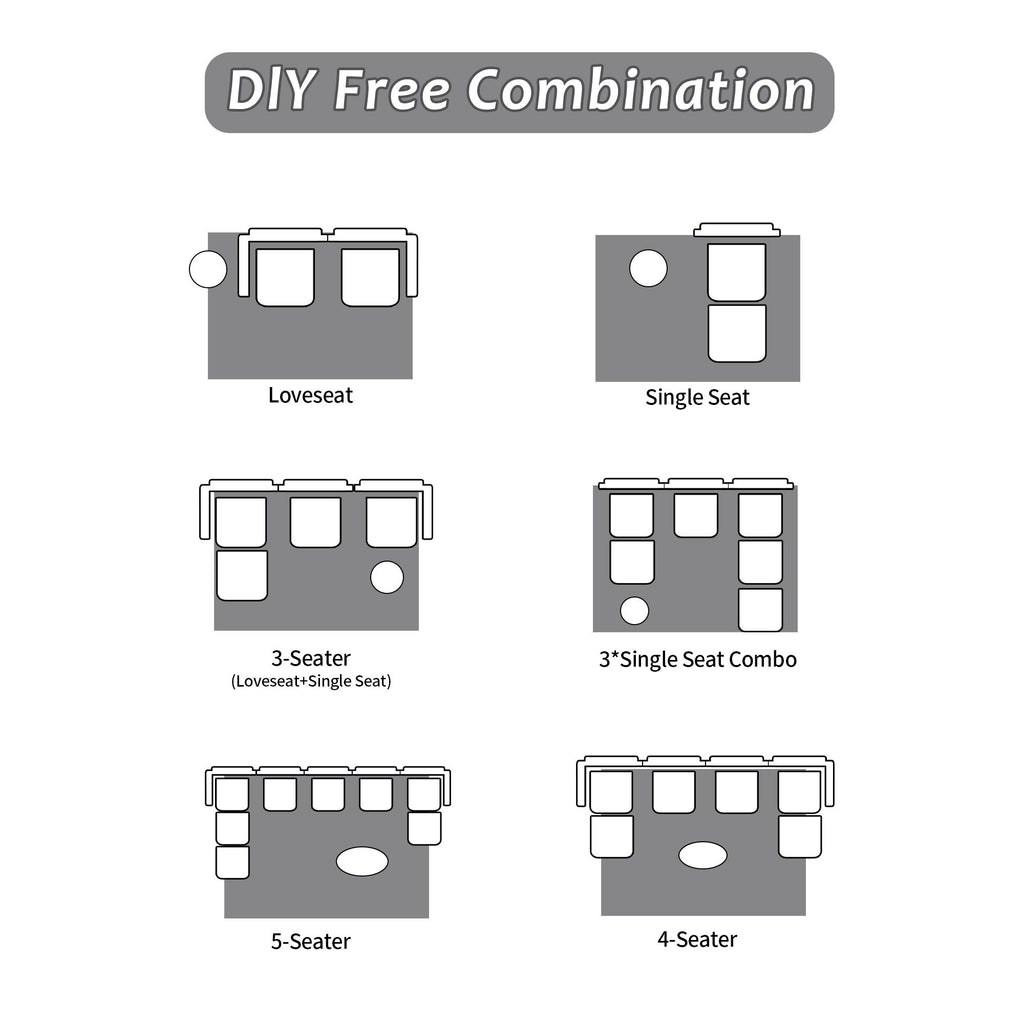 Single Chaise Longue With Movable Ottoman For Living Room