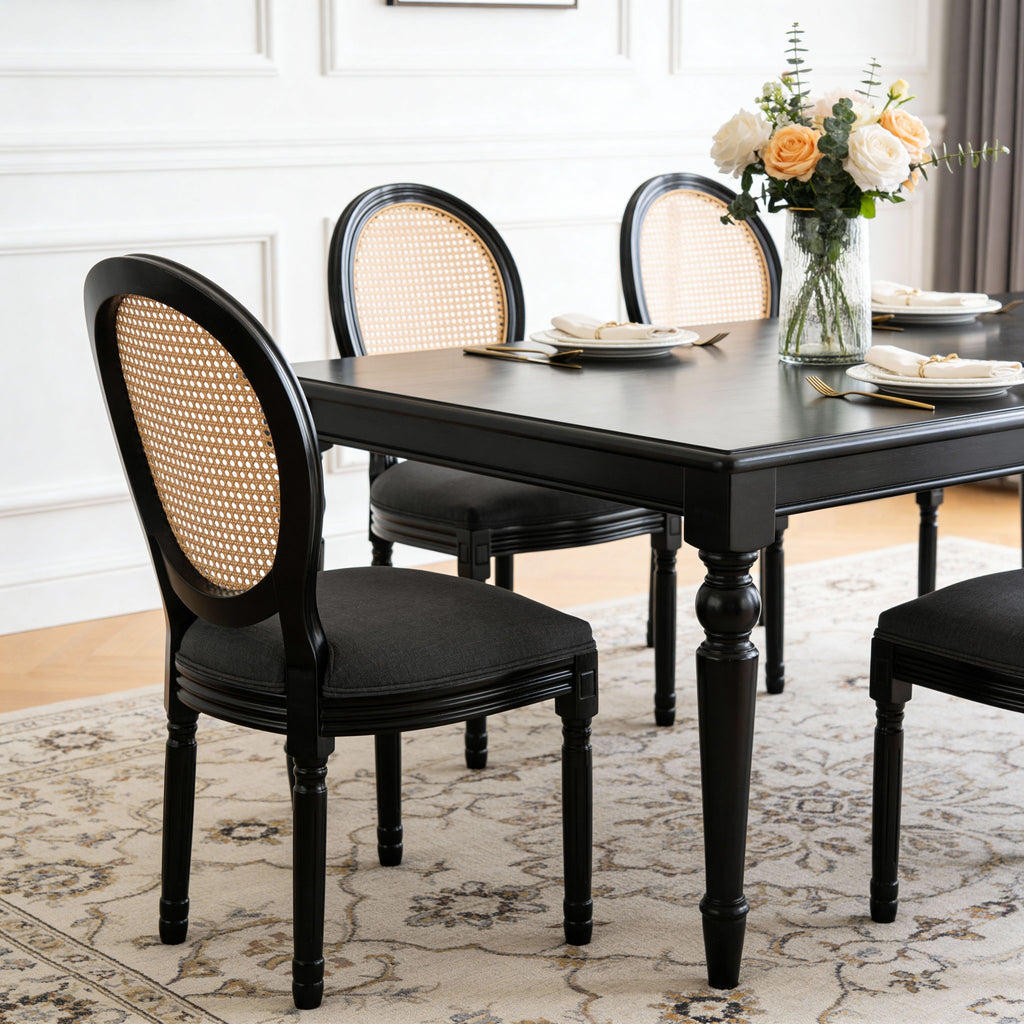 French Country Dining Chairs With Round Back (Set of 2)