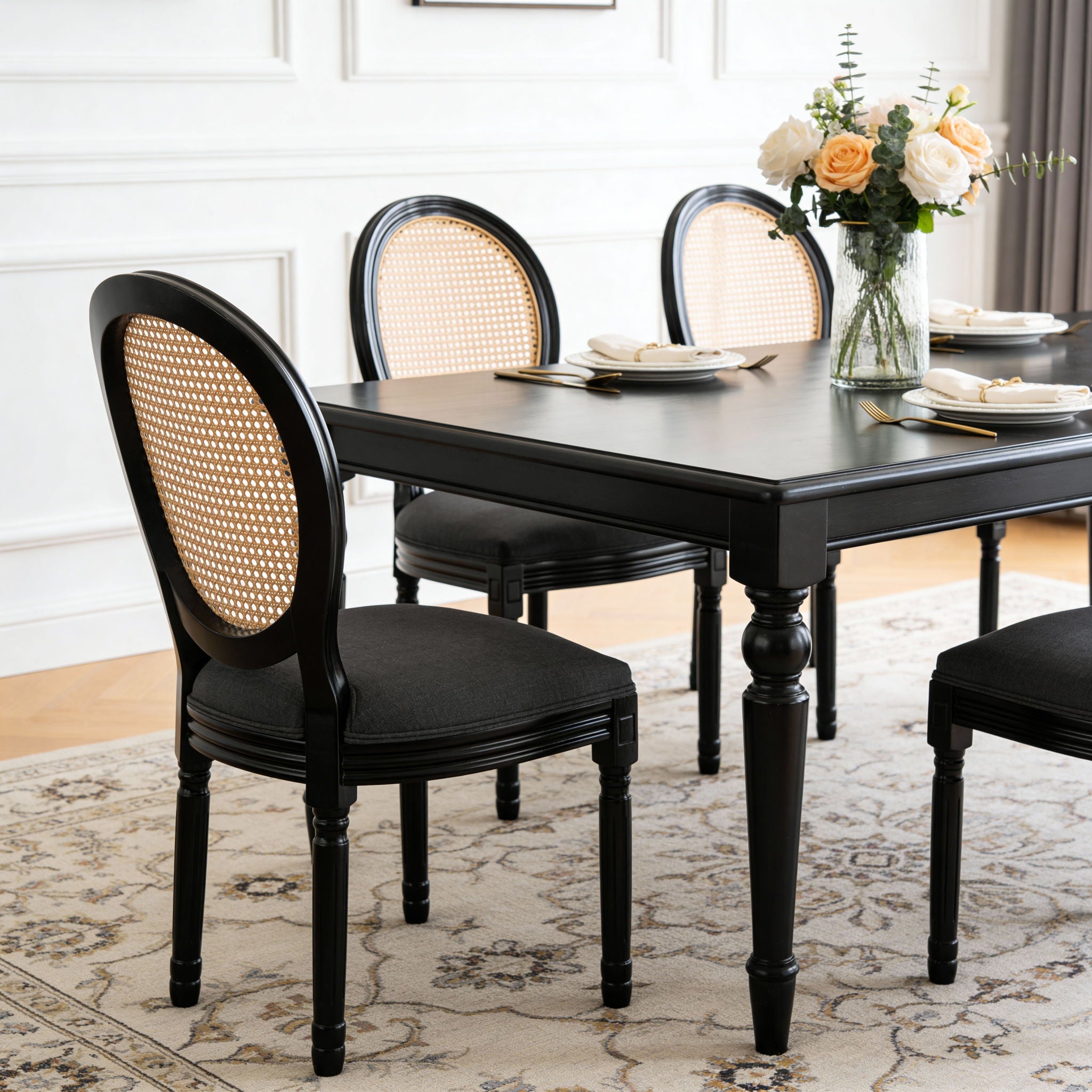 French Country Dining Chairs With Round Back (Set of 2)