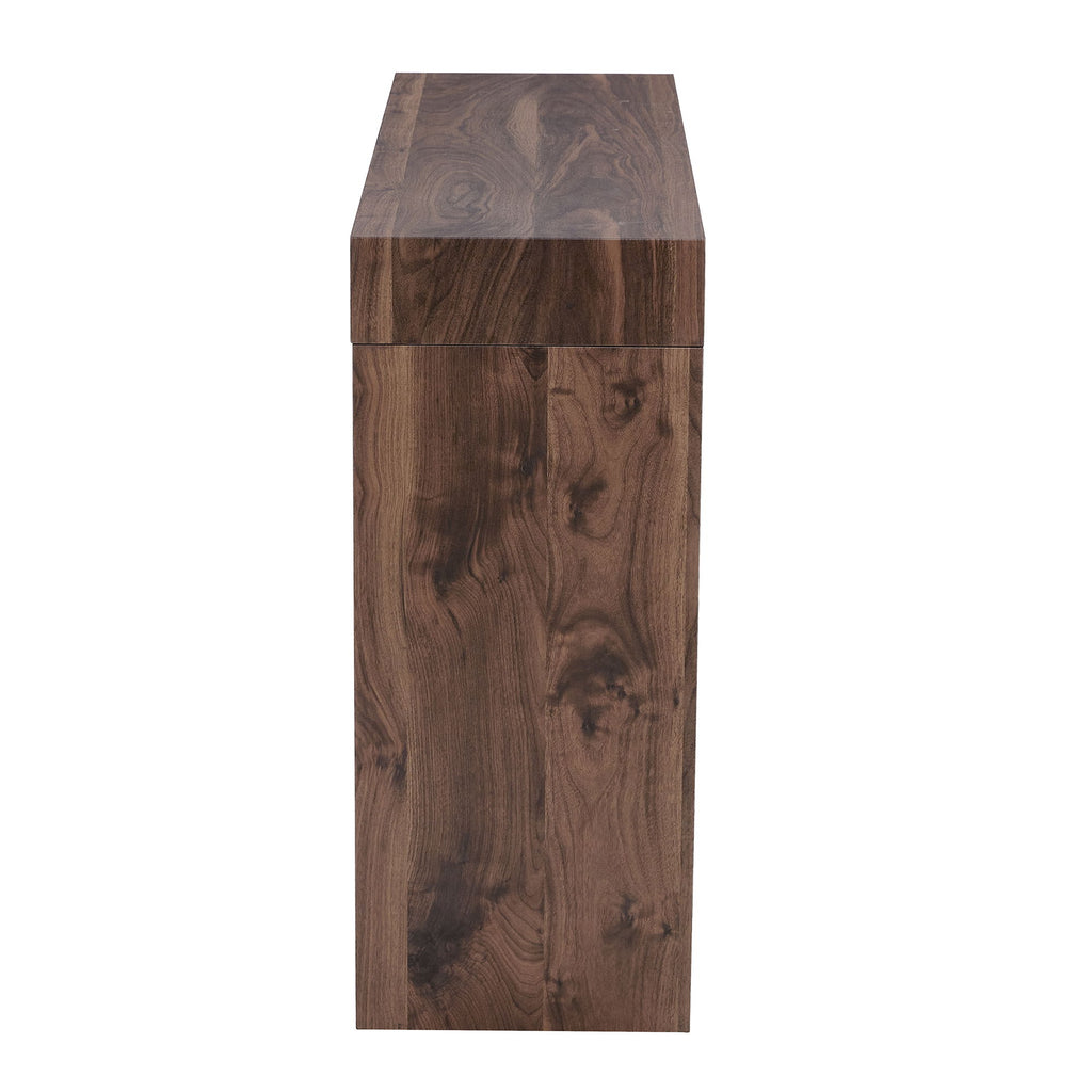 Console Table With Double Drawers - Walnut