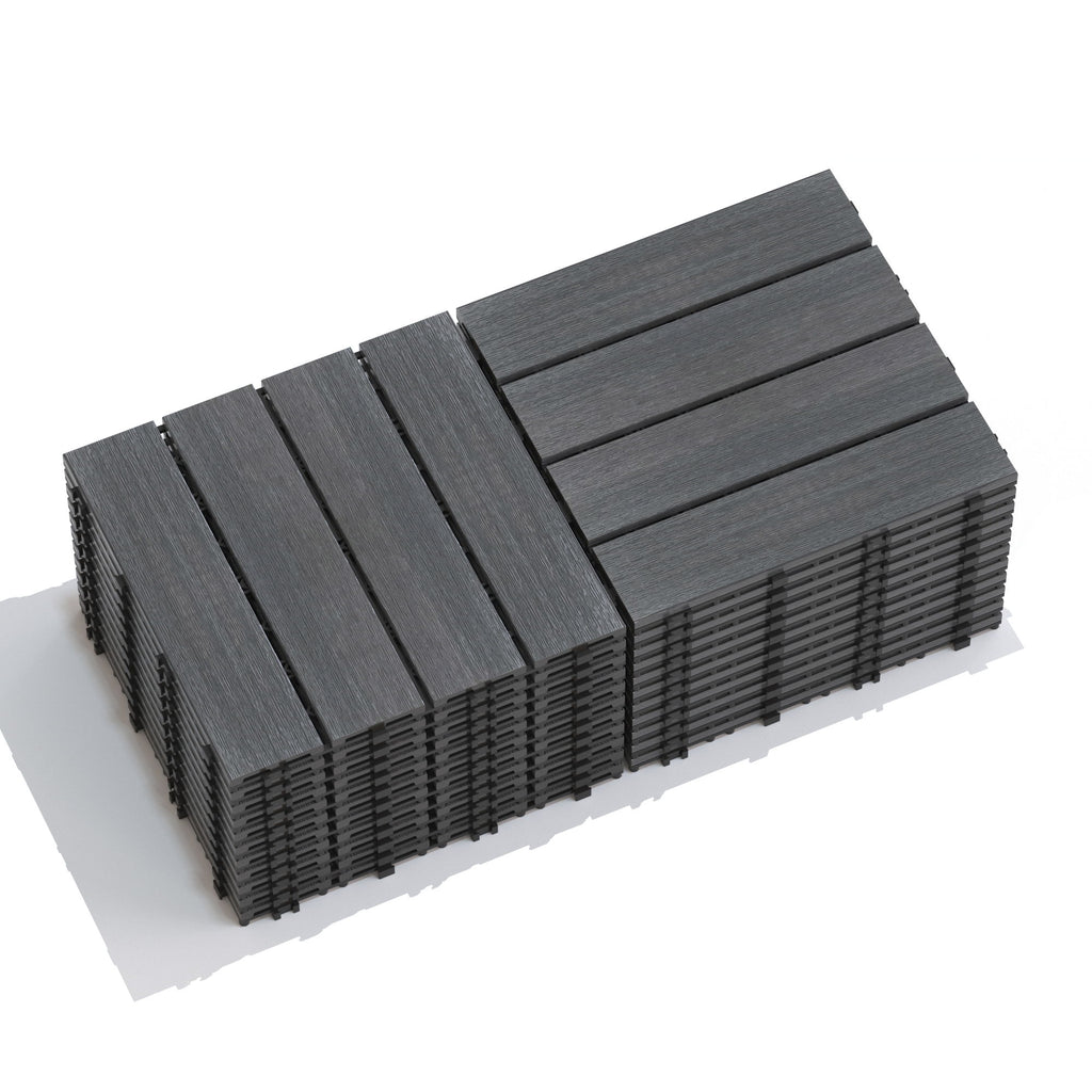 Patio Deck Tiles, Pack Of 22