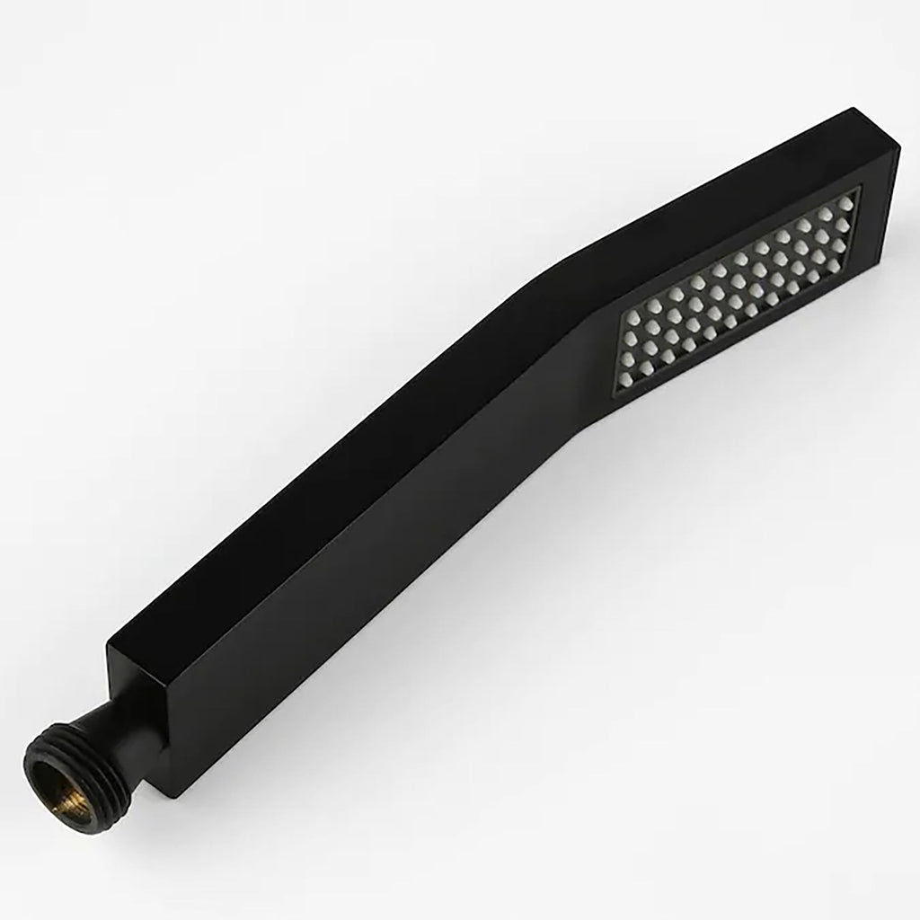 Brass Shower System With 10" Rainfall Shower Head And Handheld Sprayer - Matte Black