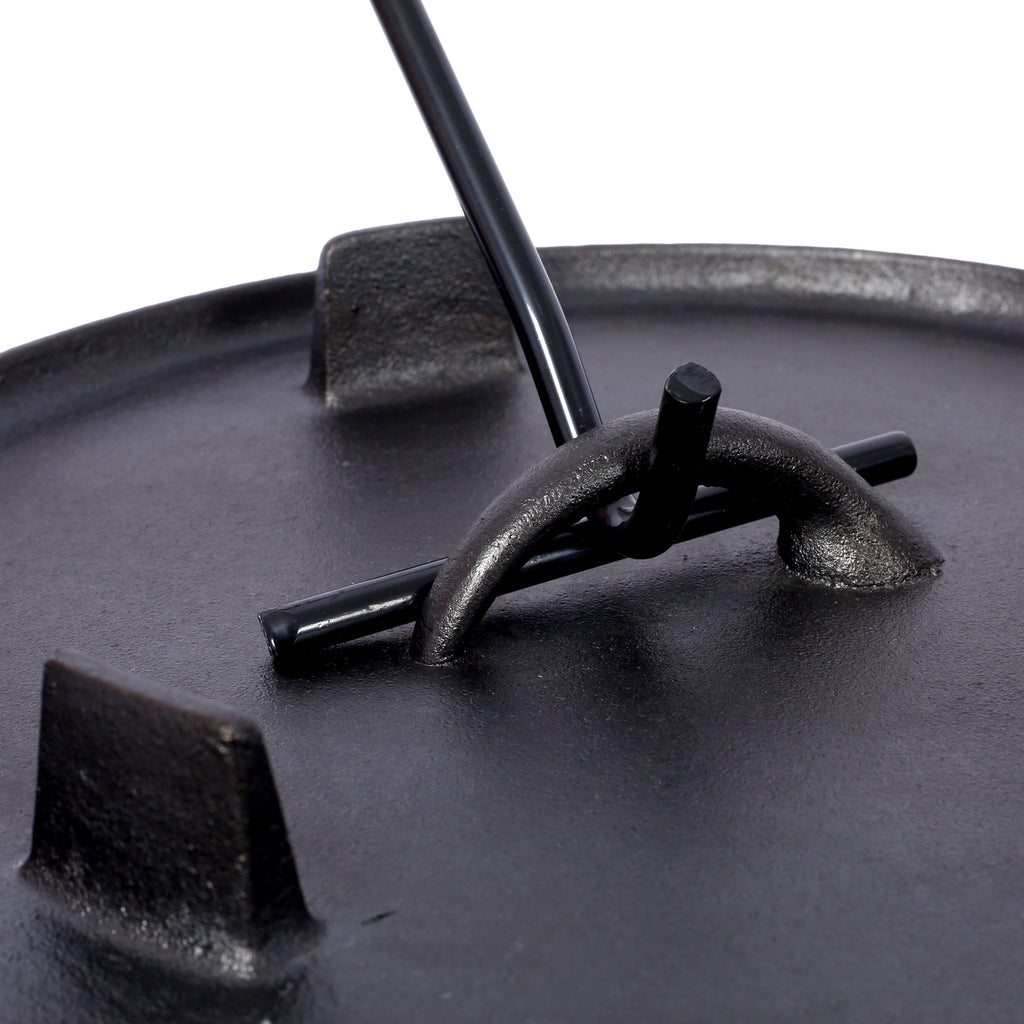 Pre-Seasoned Cast Dutch Oven With Skillet Lid And Pot Rack