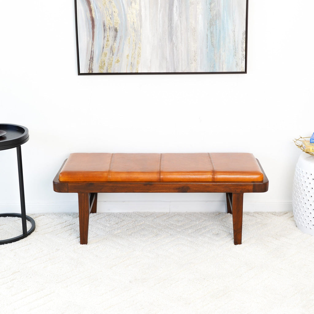 Maddox - Bench - Rustic / Tan