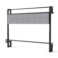Adjustable Height Reversible Headboard With Storage Shelf, LED Lights & USB Charging Station