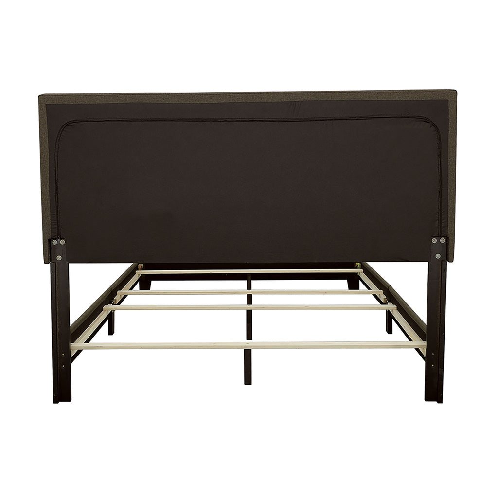 Queen Bed With Nailhead Trim - Charcoal