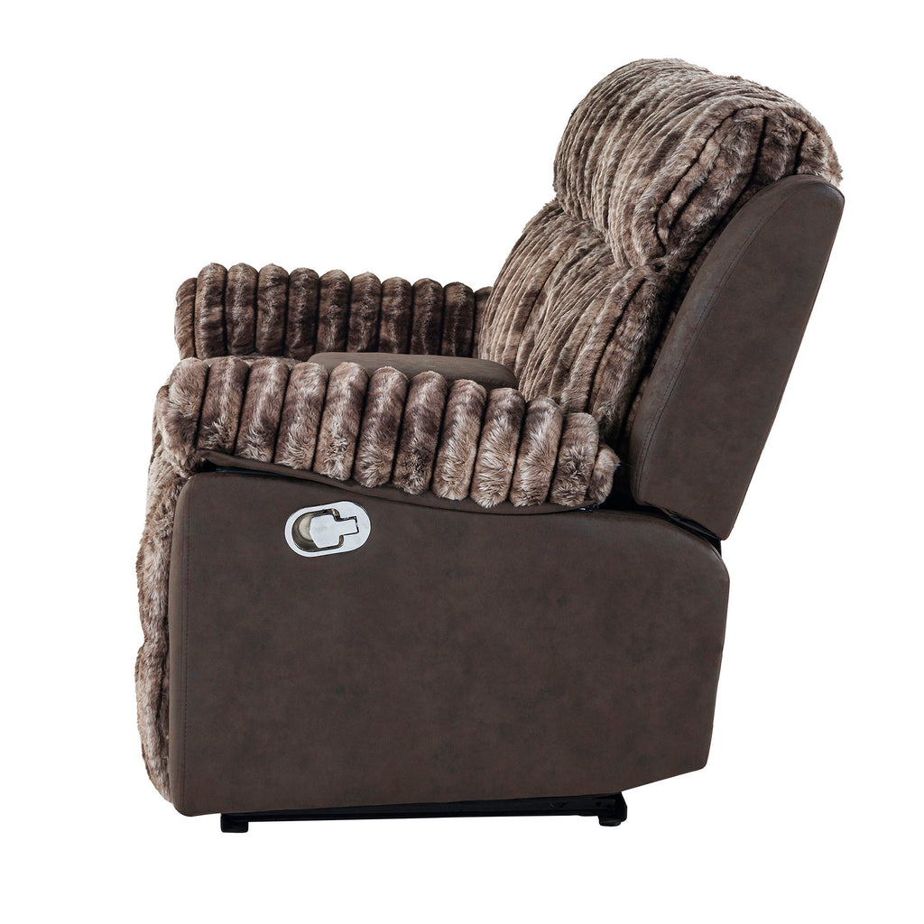 Bruni - Console Reclining Loveseat With Manual Recline