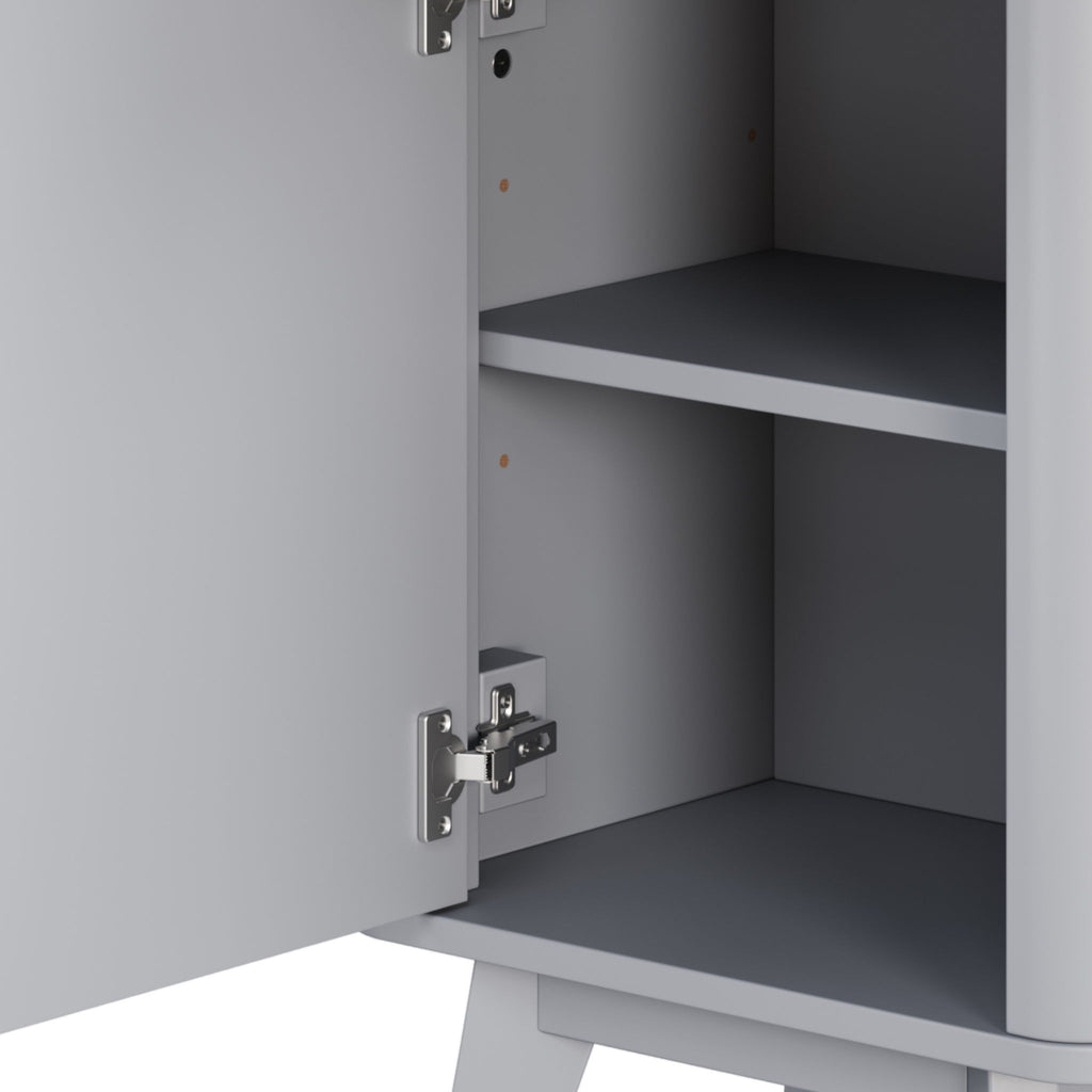 Tall Bathroom Storage Cabinet With Adjustable Shelves And 1 Drawer & Door