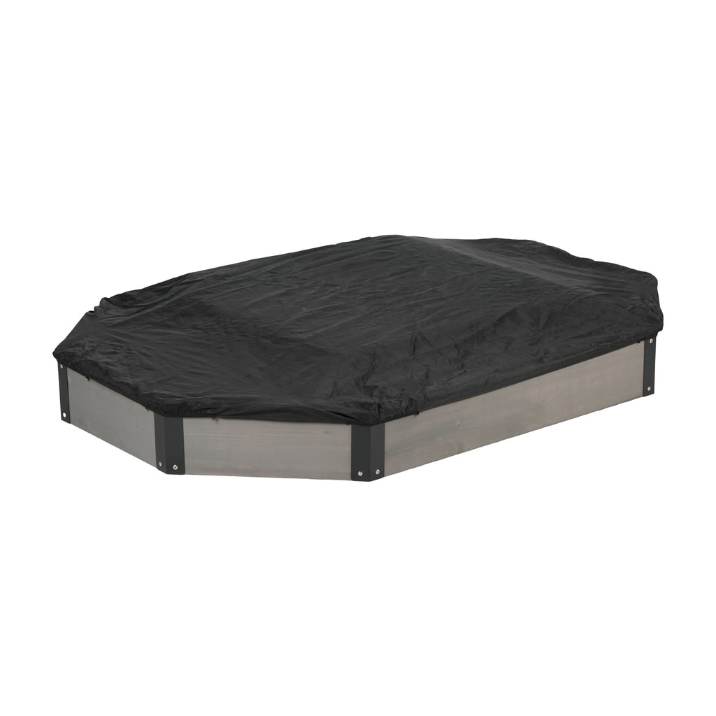 Octagon Sandbox With Storage, Sandpit With Cover And Liner For Backyard