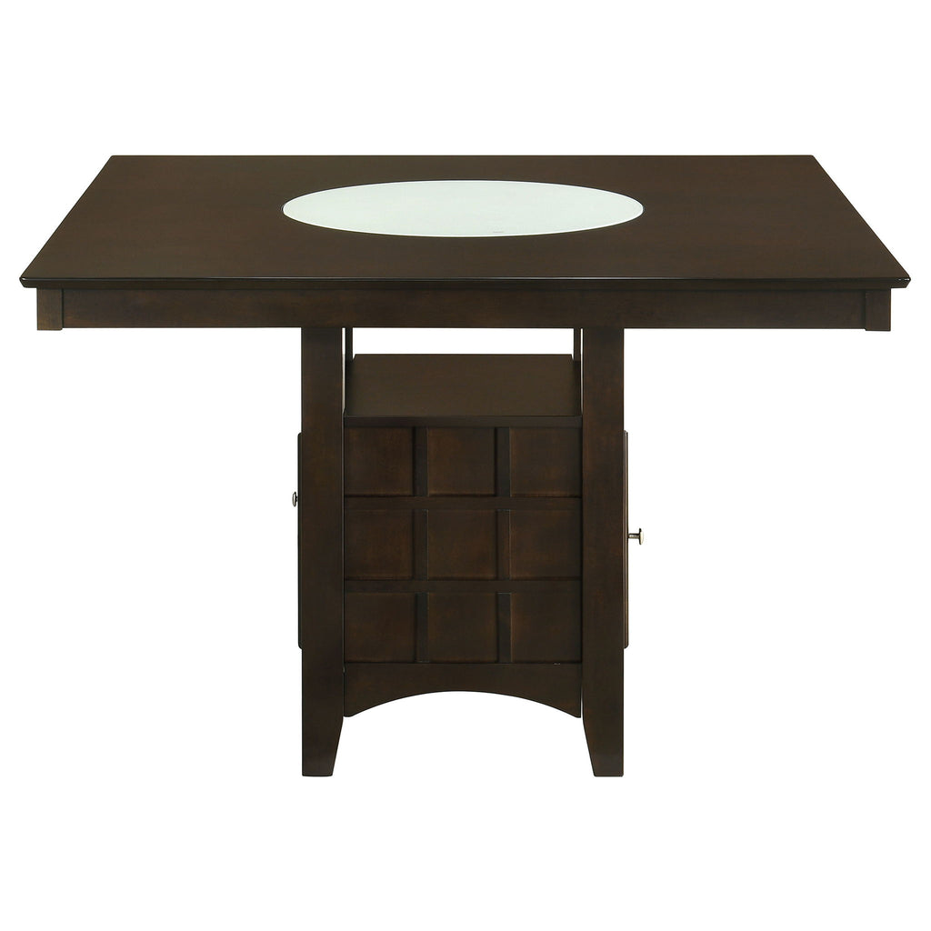 Tolland - Counter Height Dining Table With Storage Pedestal - Cappuccino