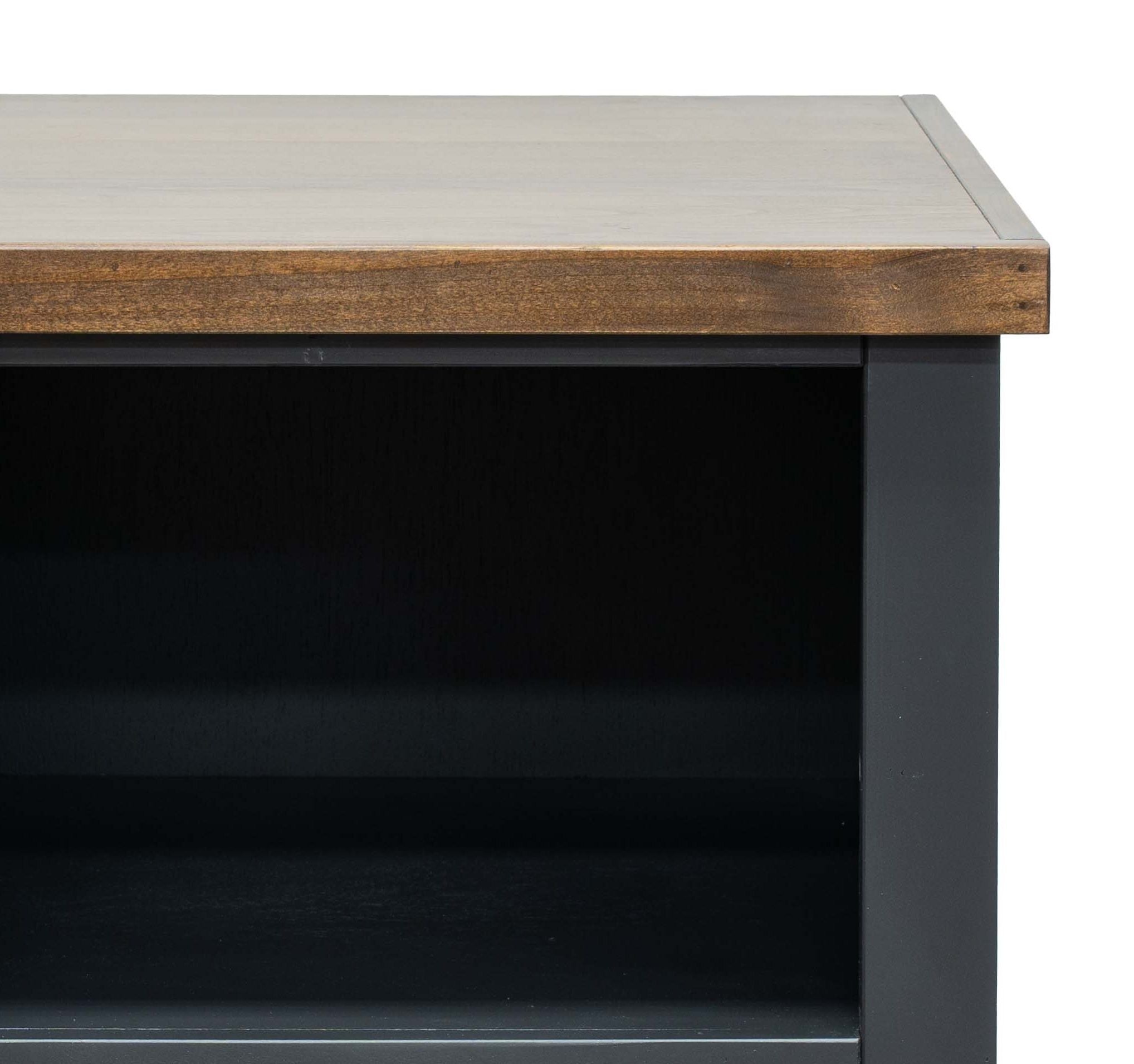 High 5 Shelf Bookcase - Black / Whiskey