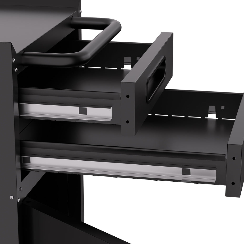 Rolling Tool Cabinet Heavy Duty Garage Storage With Lockable Doors & Drawers