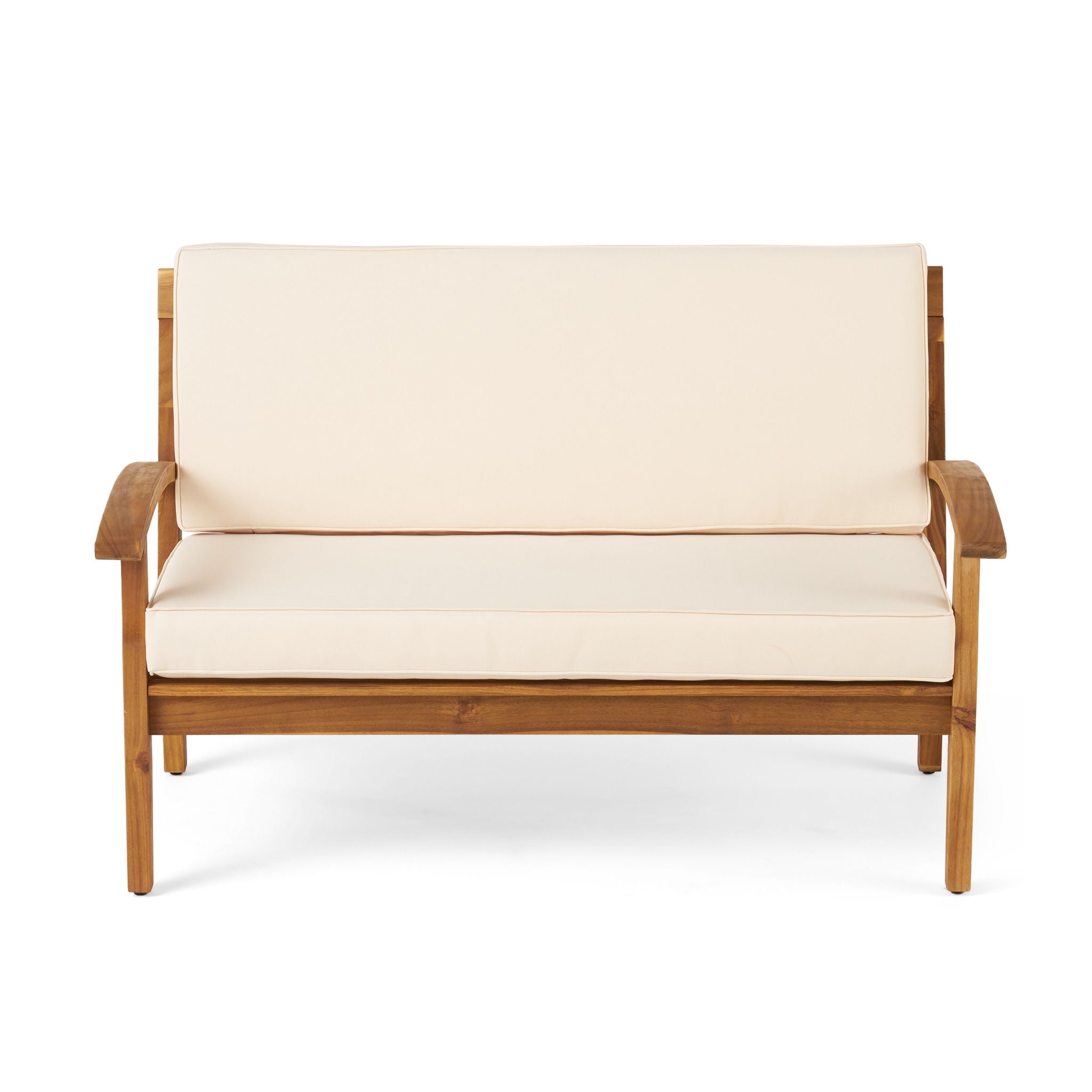 4 Person Outdoor Seating Group With Cushions Comfortable Patio Set - Teak