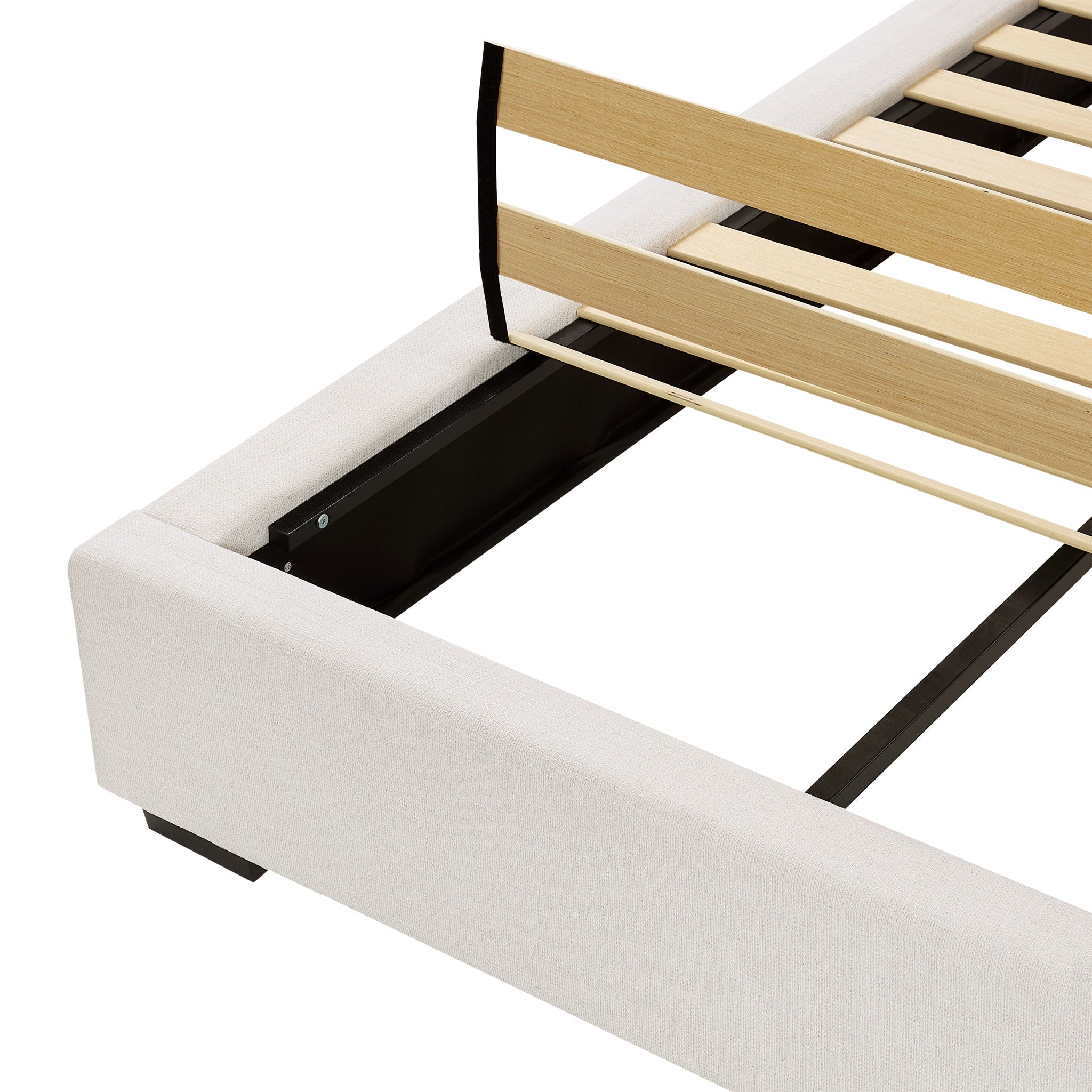 Hampton - Upholstered Platform Bed With Tall Headboard