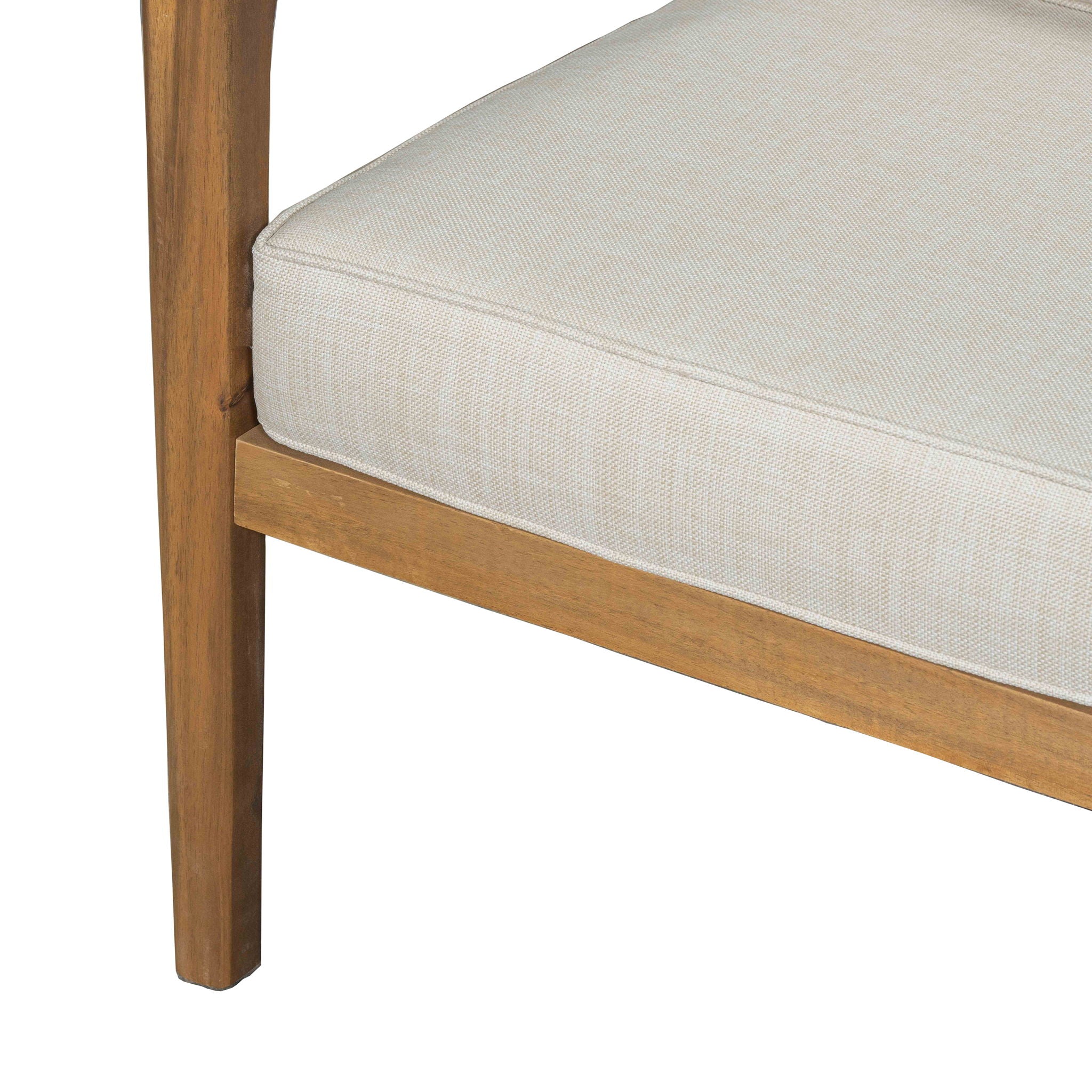 Westin - Outdoor Acacia Wood Club Chair (Set of 2) - Teak / Beige