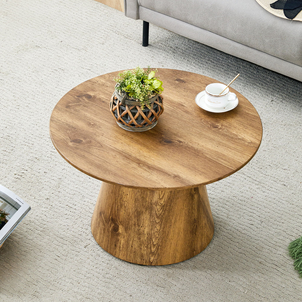 Circular Coffee Table With Adjustable Feet