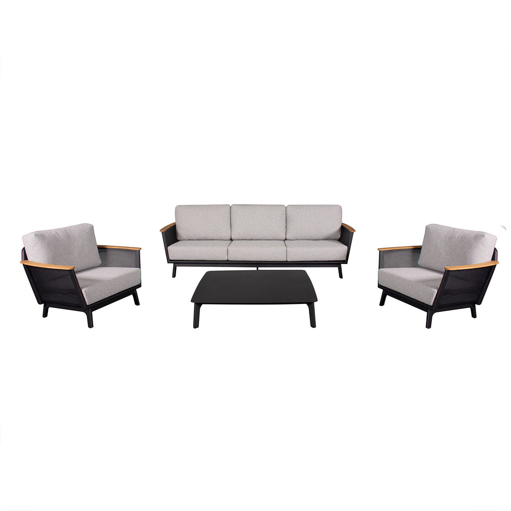 Sofa Set With Armrests - Black