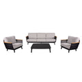 Sofa Set With Armrests - Black