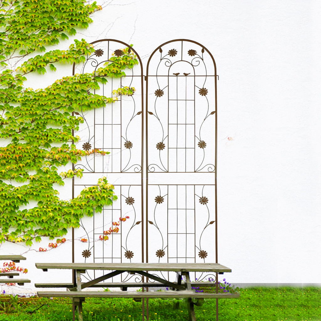 Metal Garden Trellis Rustproof Trellis For Climbing Plant Outdoor Flower Support