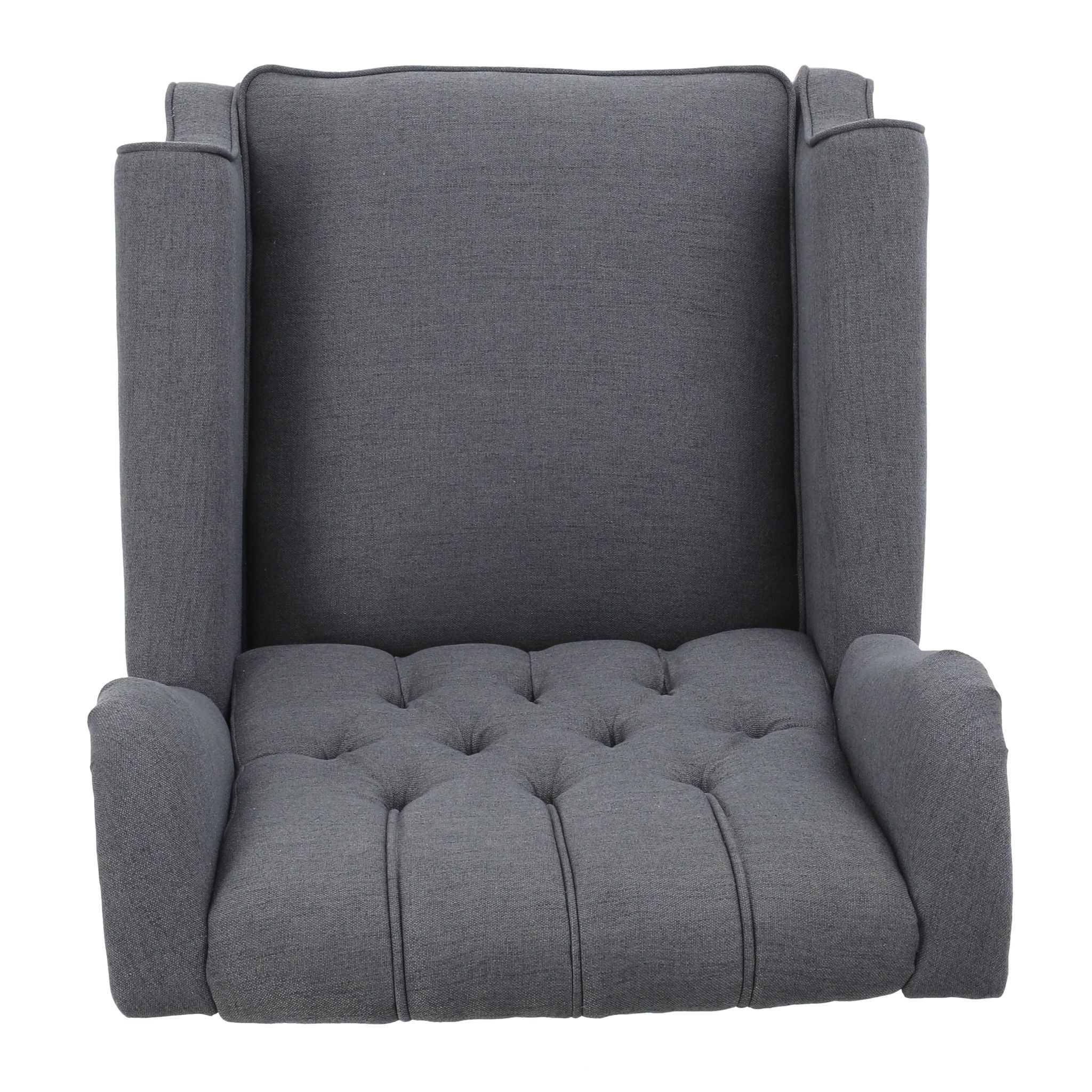 Armchair Recliner With Pushback Mechanism And Wingback Design