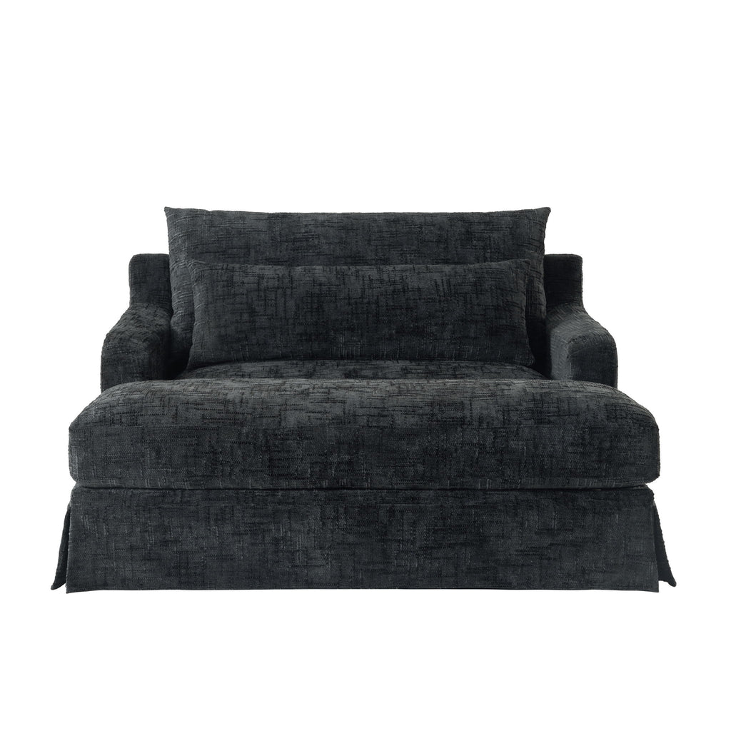 Sofa Bed Loveseat With Textured Surface And 2 Cushions