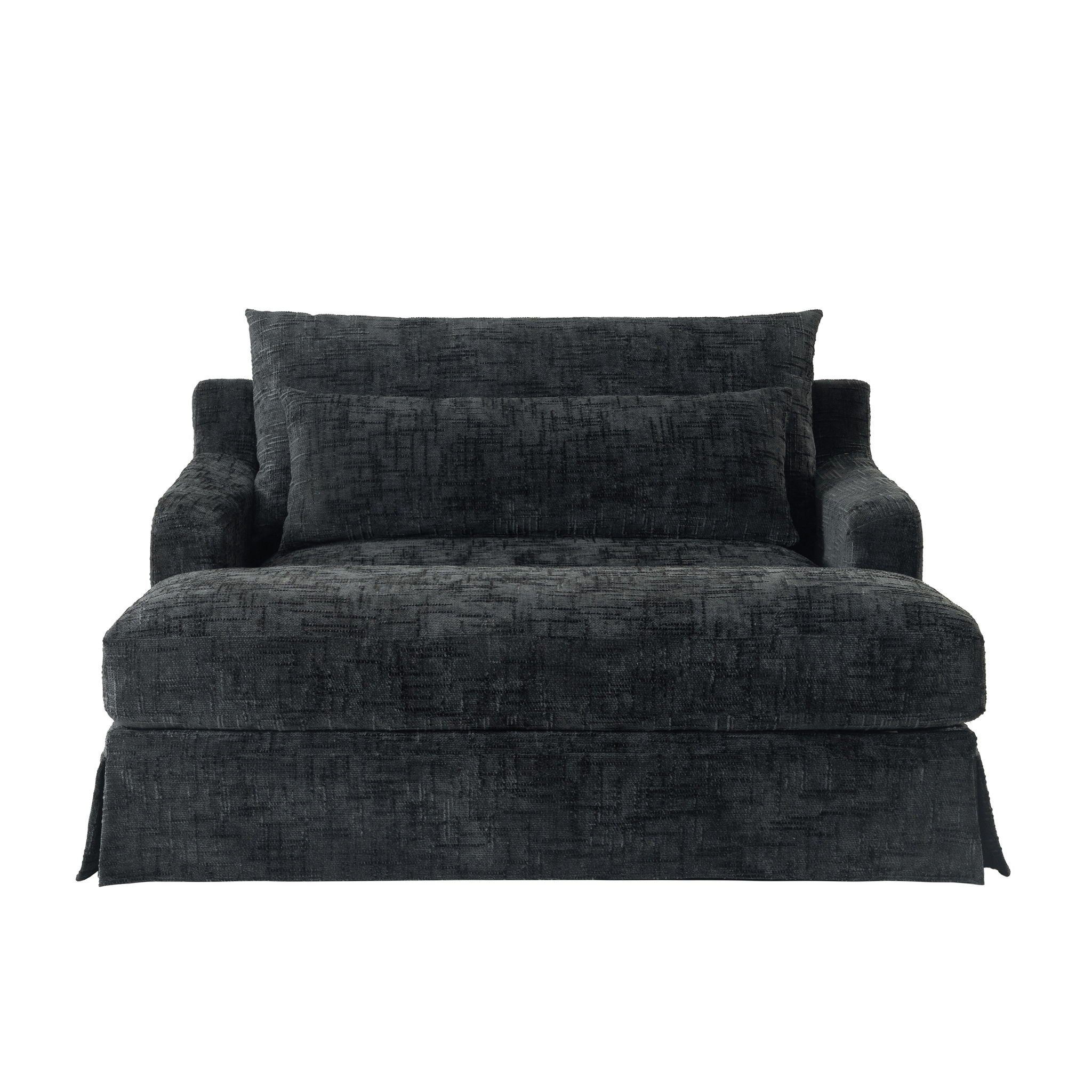 Sofa Bed Loveseat With Textured Surface And 2 Cushions