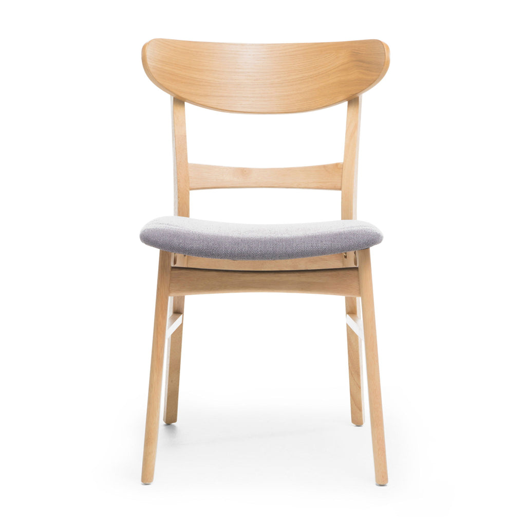 Mid Century Modern Dining Chair With Upholstered Seat And Wood Frame