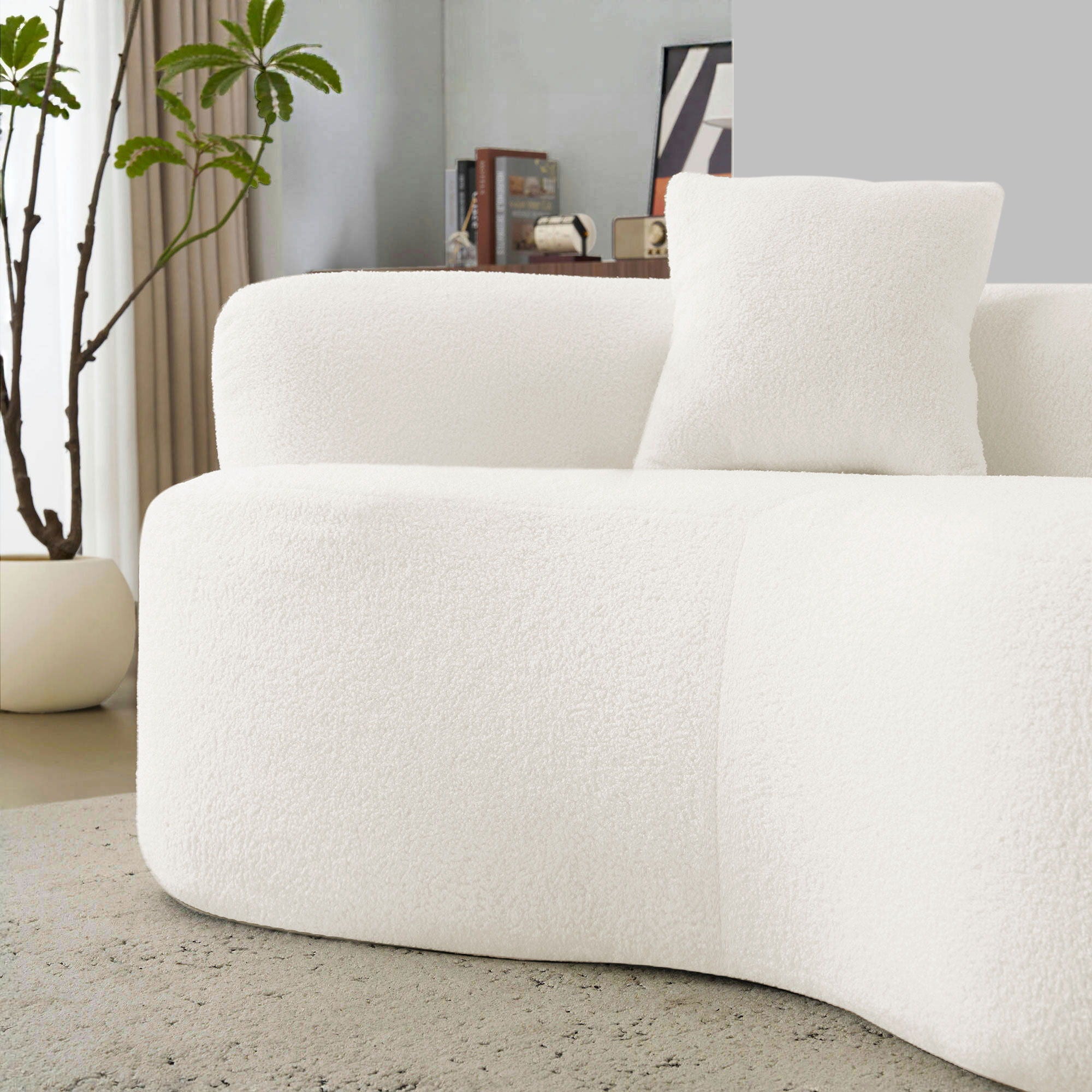 Modern Curved Loveseat