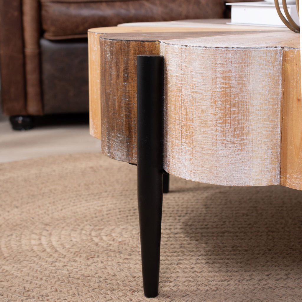 Flower Shaped Coffee Table For Living Room - Multicolor