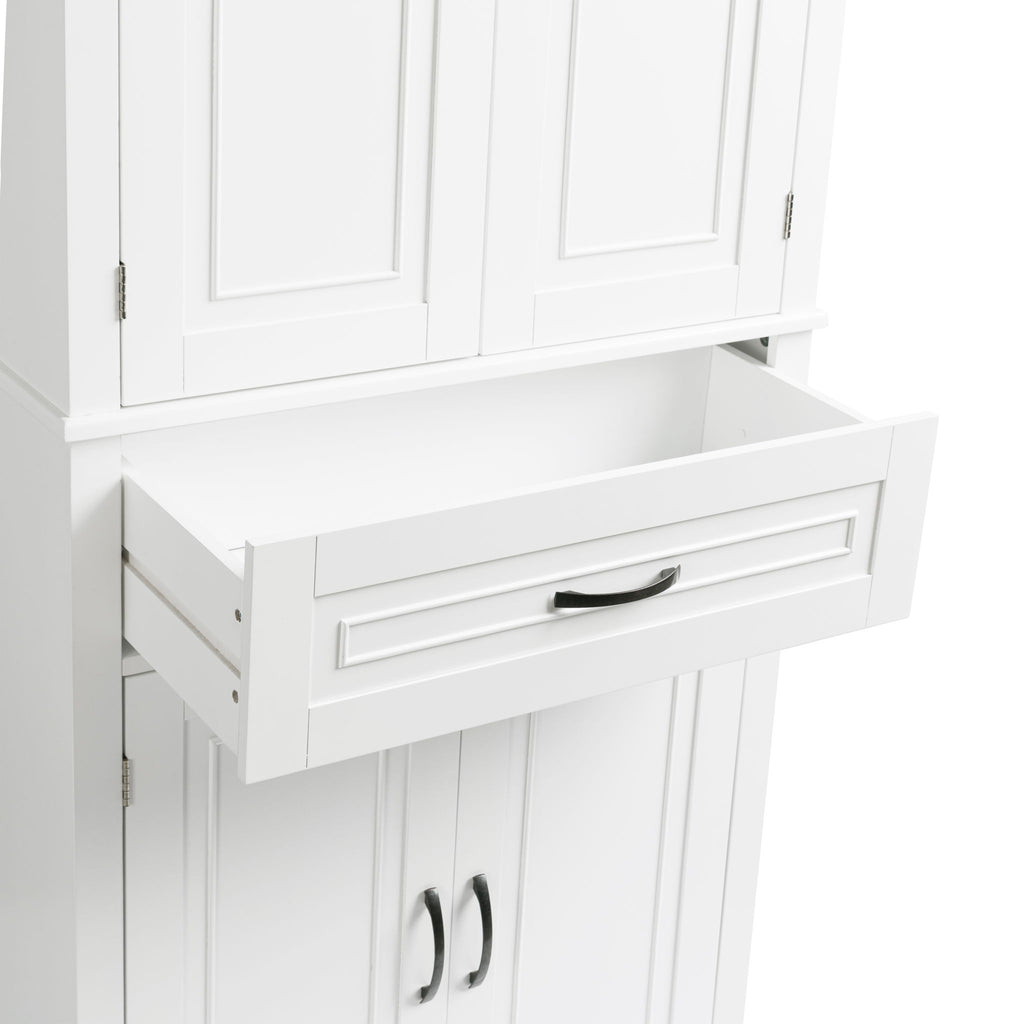 Bathroom Storage Cabinet With Doors And Drawer, Adjustable Shelf