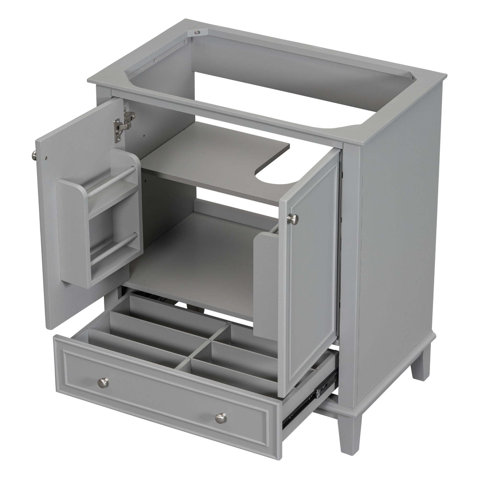 Modern Bathroom Vanity Base Only With Doors And Drawer