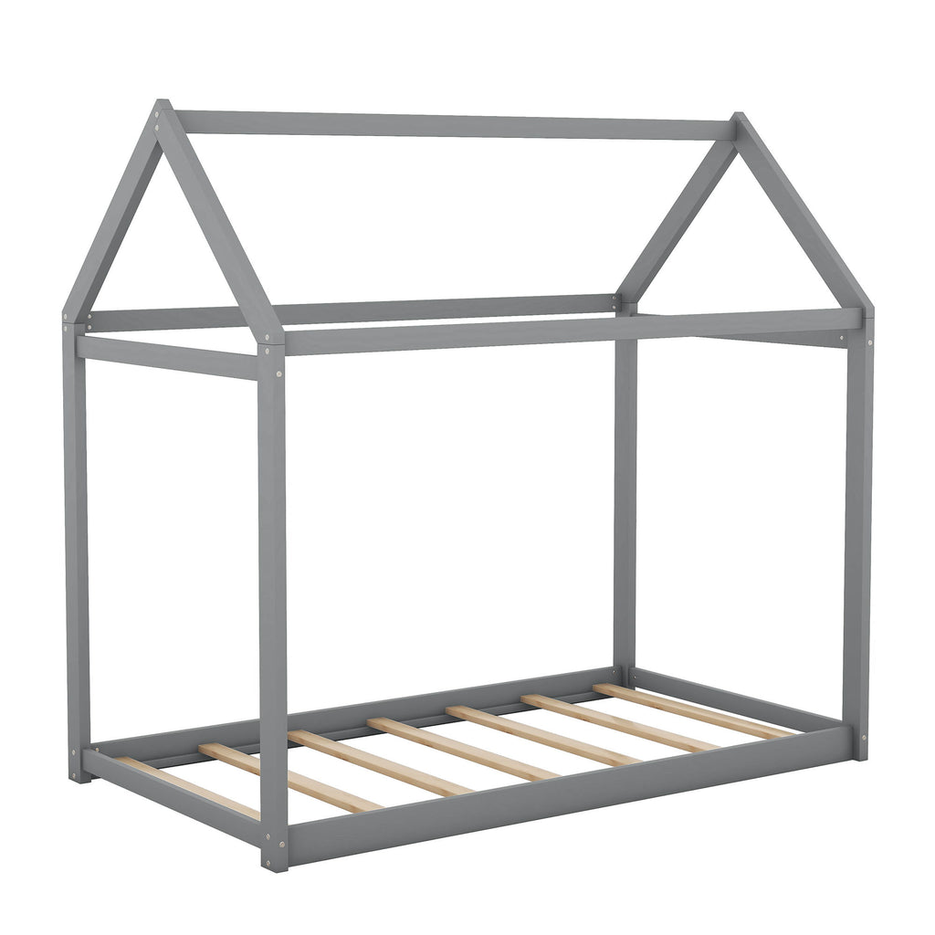 Wooden House Shaped Bed