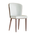 Dining Chair With Carbon Steel Legs, Comfortable Seating, (Set of 2) - White